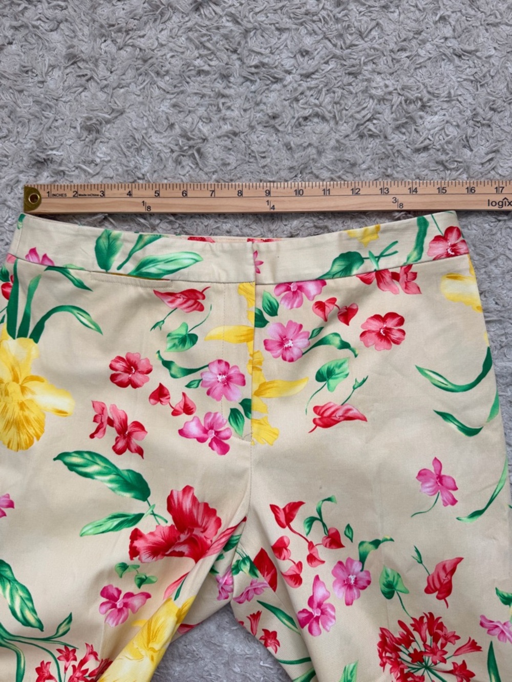 Rafaella colorful Yellow Floral Pants - Picture 6 of 8